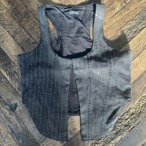Charcoal grey maniere de voir corset - Picture 4 of 6